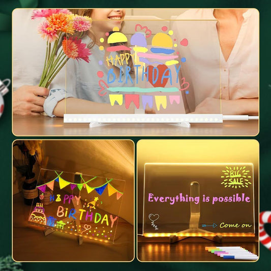 Color LED Acrylic Memo Board Desktop DIY