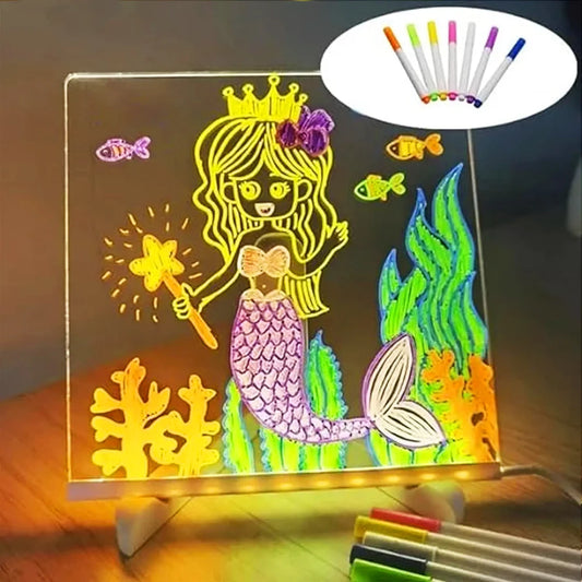 Ürün Başlığı:
Avela™ LED Işıklı Pano – Yaz, Sil, Parla!

Kısa Açıklama (Post):
Hayal gücünü ışıkla göster!
7 renkli kalem + USB ışık + sınırsız eğlence
Çocuklar ve hediyelik için mükemmel!
Sipariş: avelaus.com

